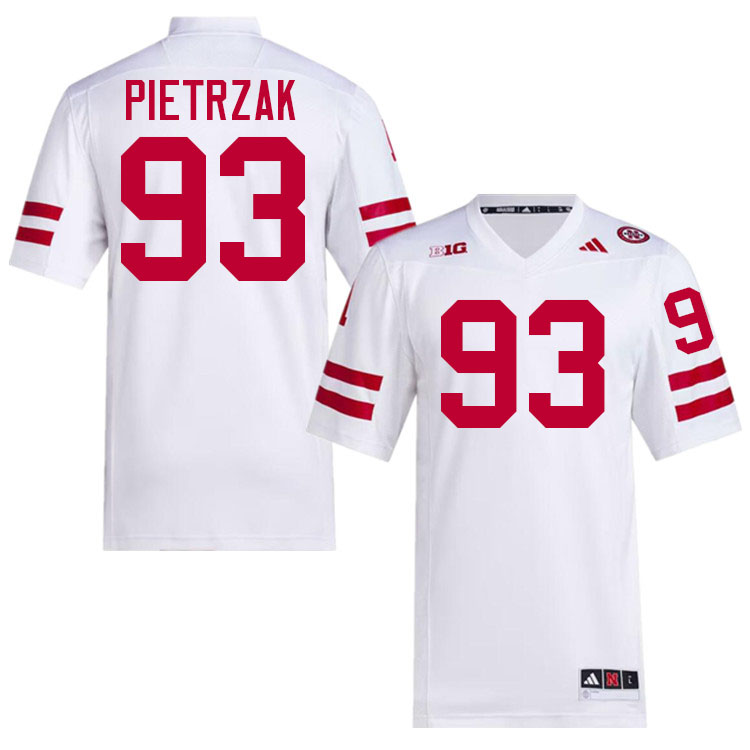 Nebraska Cornhuskers #93 Kade Pietrzak College Football Jersey Stitched-White Nebraska Cornhuskers #93 Kade Pietrzak College Football Jersey Stitched-White
